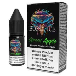 Green Apple – BOSSJUICE – Nikotinsalz Liquid 10ml 20mg/ml