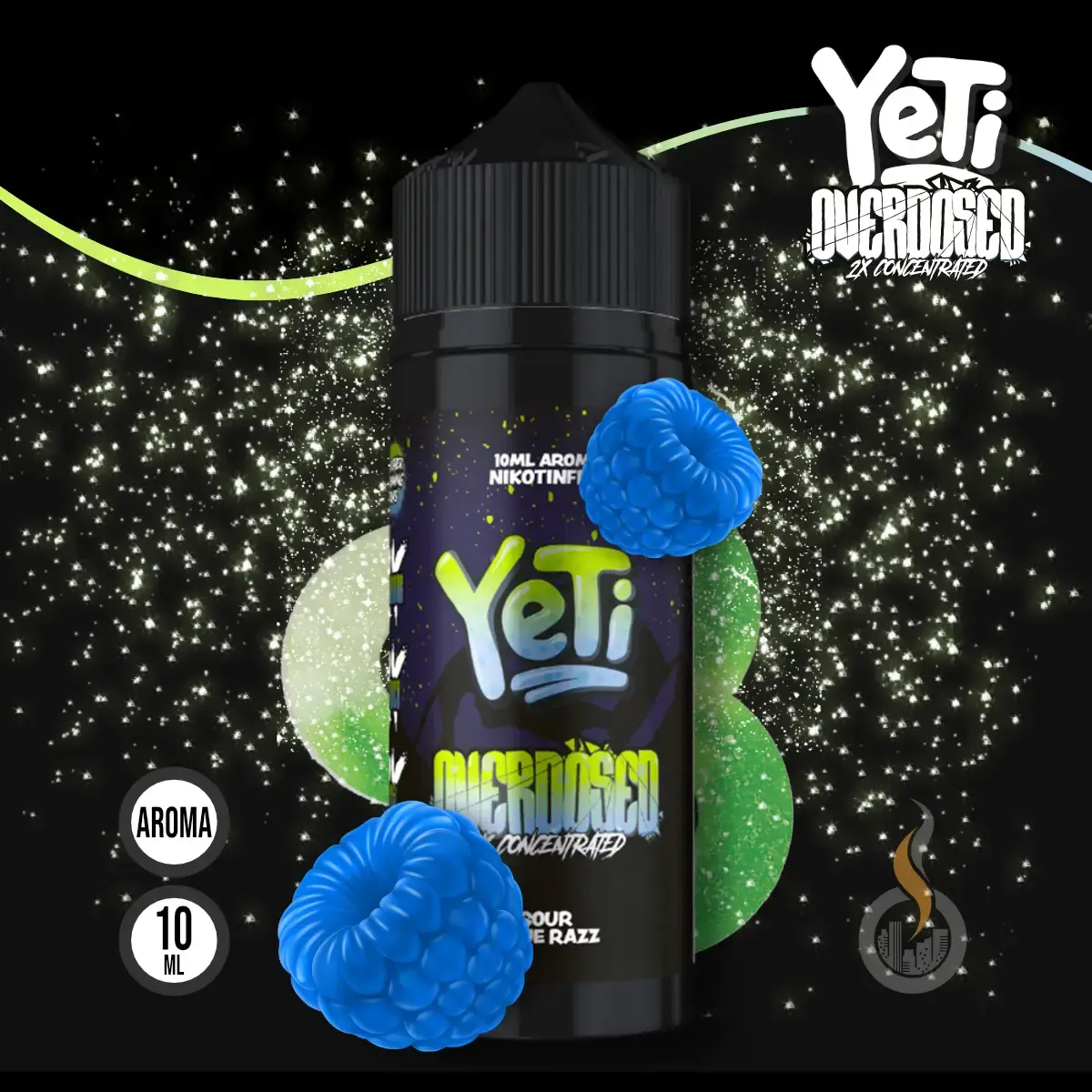 YETI Overdosed Sour Blue Razz Aroma – 10 ml – Bild 2