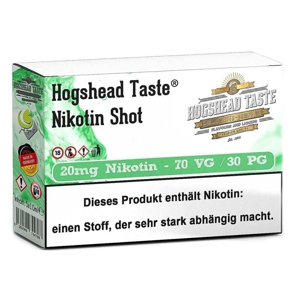 Hogshead Taste – Hogshead 5er Pack Shot 20 mg – 70VG/30PG