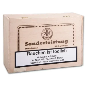 Sonderleistung Brasil Zigarillos Holzkiste mit Naturdeckblatt 100er