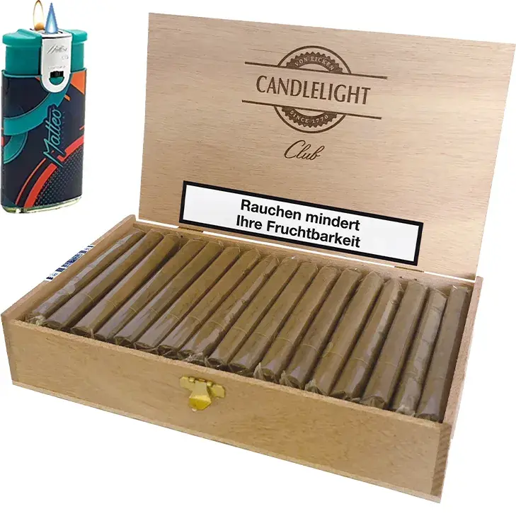 Candlelight Club Sumatra 1 x 50 Zigarren mit Duo Feuerzeug – Bild 2