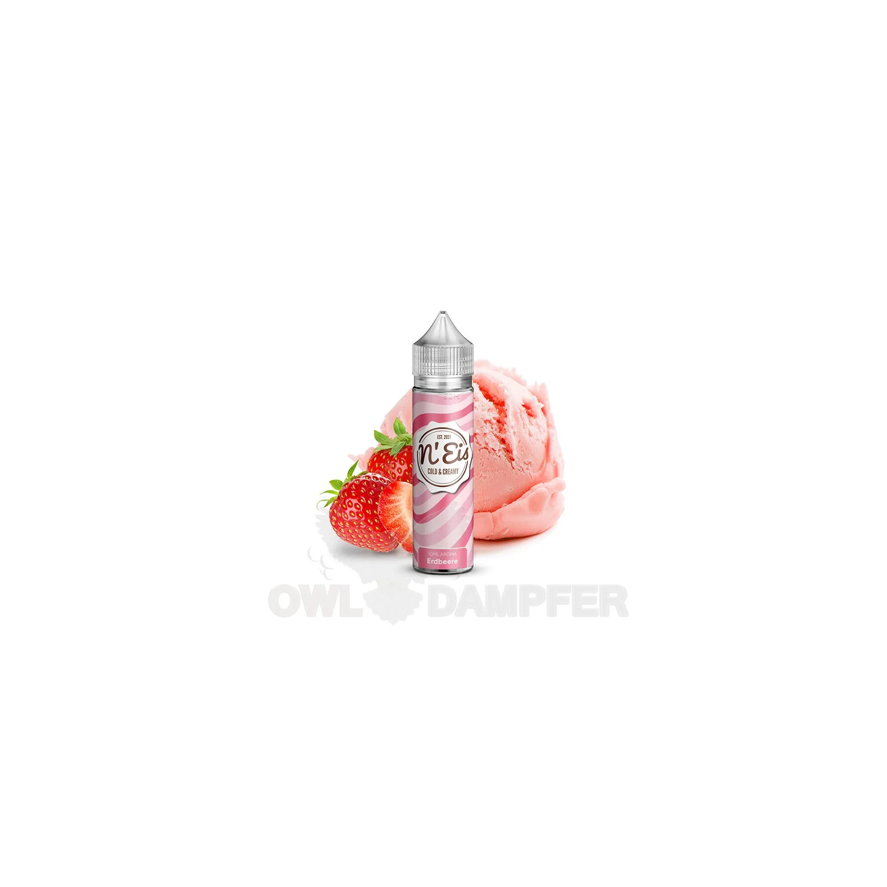 Aroma Erdbeer Eiscreme Longfill – N’Eis Erdbeere 10 ml