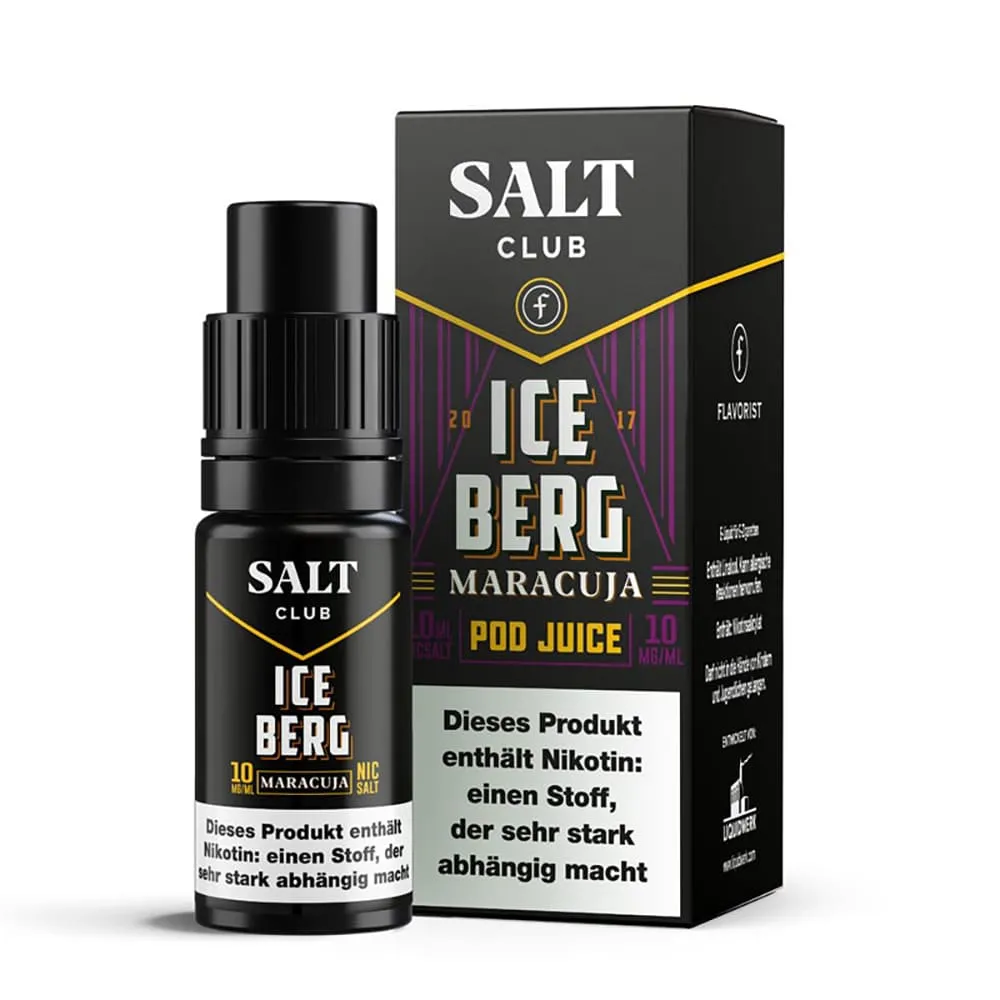 Salt Club Nikontinsalz – Flavorist Icberg Maracuja – Liquid 10ml 20mg – Bild 2