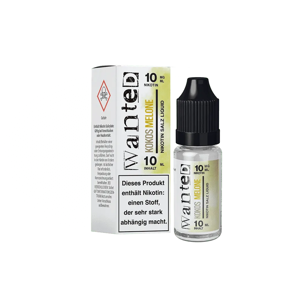 Wanted Kokos Melone 10mg Overdosed 10ml Nikotinsalzliquid – Bild 2