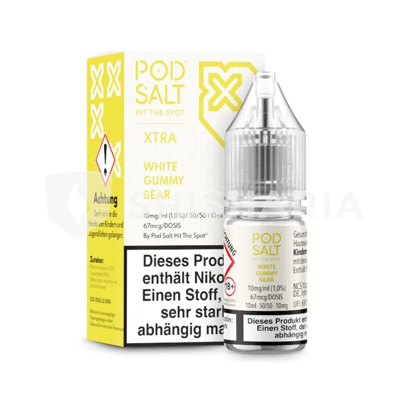 Pod Salt Xtra Liquid E-Zigarette 10ml – White Gummy Bear – 10mg – Bild 2