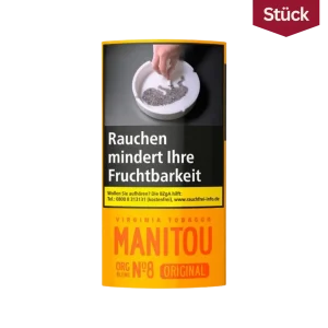 Bundle: Manitou Organic Blend Gold No8 Feinschnitt Tabak Pouch (5x30g)