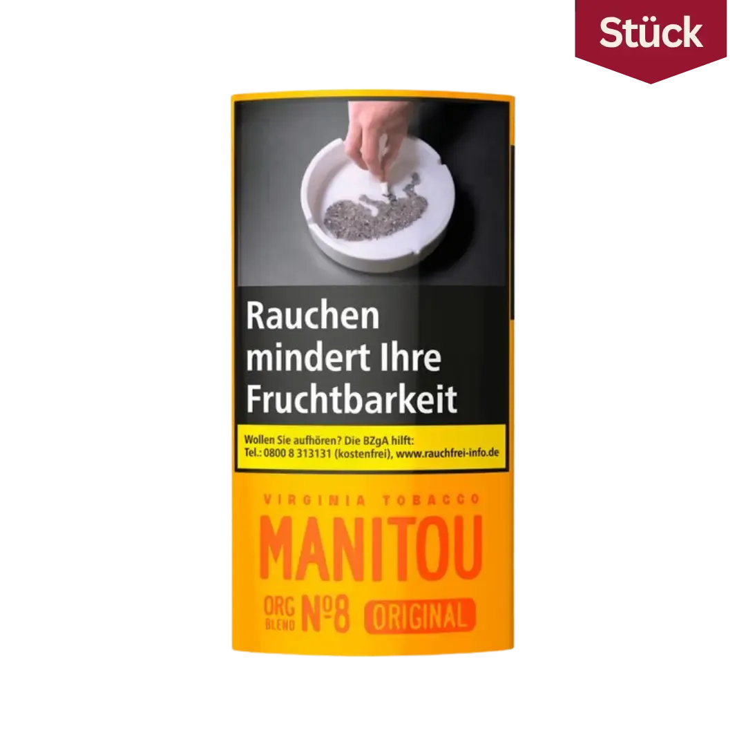 Bundle: Manitou Organic Blend Gold No8 Feinschnitt Tabak Pouch (5x30g) – Bild 2