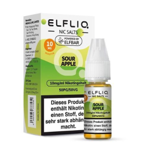 Elfliq by Elfbar Nicsalt Liquids Sour Apple 10mg