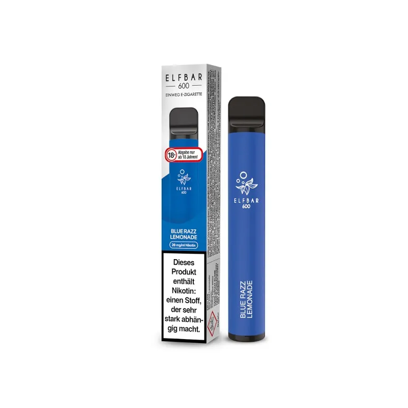 Elfbar 600 Einweg E-Zigarette – Blue Razz Lemonade 0 mg/ml – Bild 2