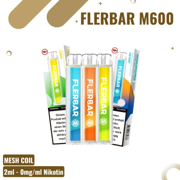 Flerbar 600 – Alle Sorten – 0mg/ml Nikotin