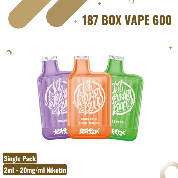 187 Box Vape – Apple Peach – Einweg E-Shisha – 600 Züge – mit Nikotin – Bild 2
